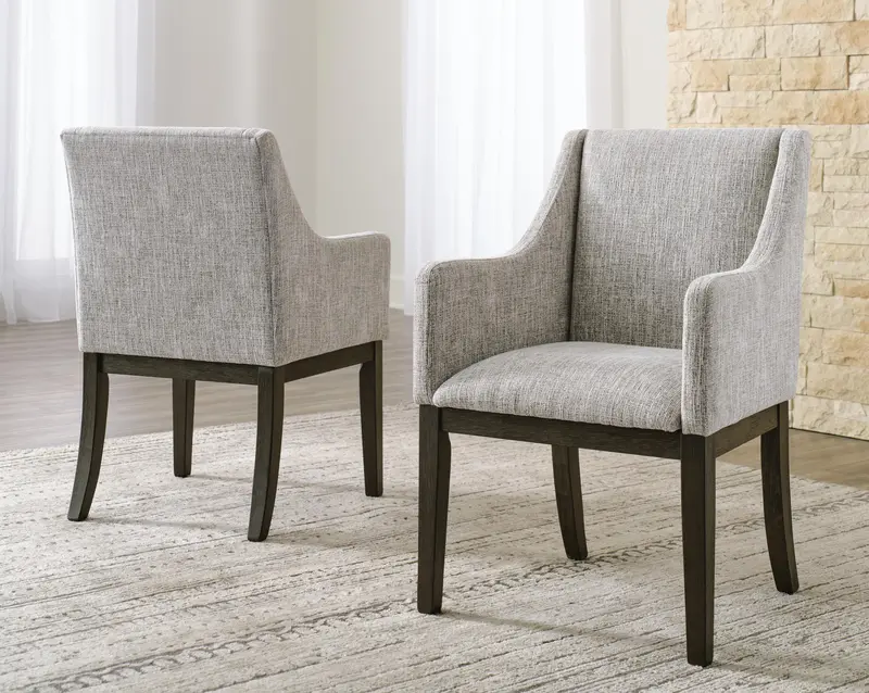 Burkhaus Upholstered Dining Arm Chair (2-Pack) – Ashley Express 1