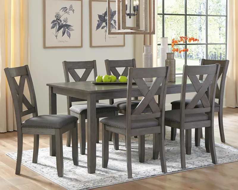 Caitbrook Rectangular Dining Table Set For 7 – 7-Piece Collection 1