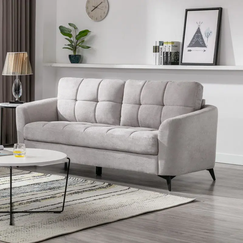 Callie Woven Texture Sofa – Light Neutral Finish 1