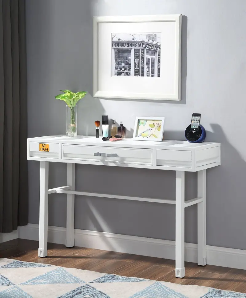 Cargo Vanity Desk With Organized Storage Compartments 1