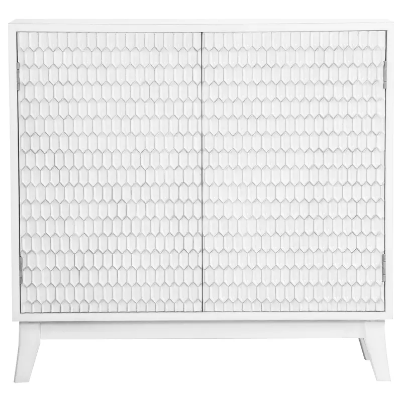Carillon White Two-Door Accent Cabinet 1