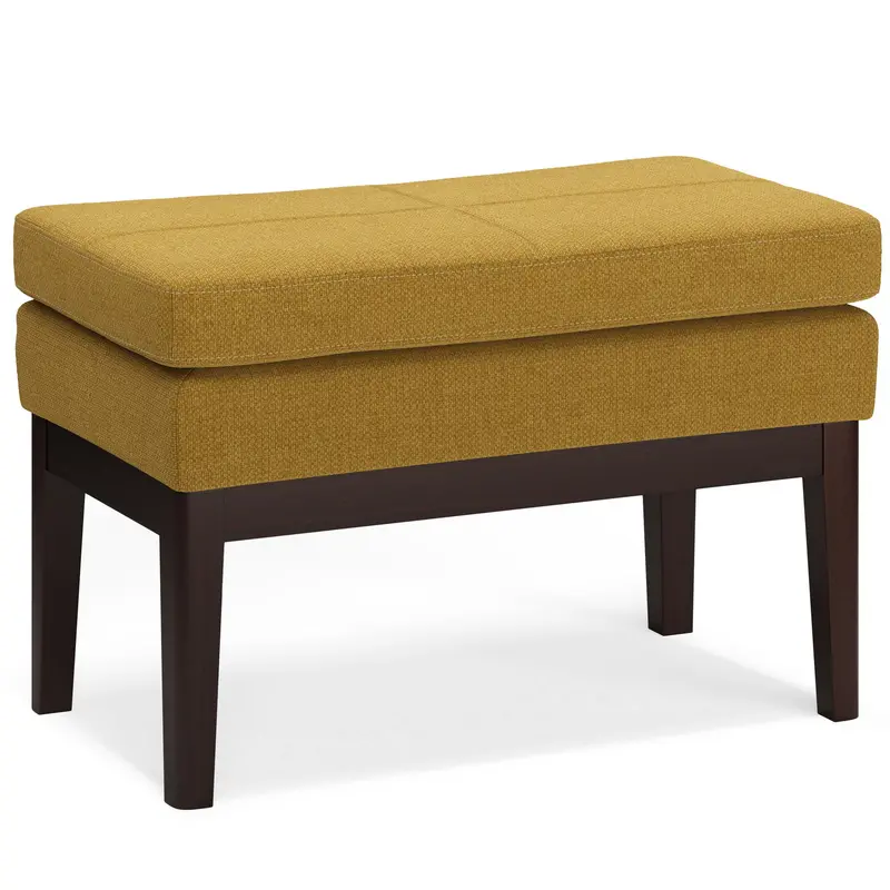Carlson Mid-Century Ottoman Bench – Sleek Wooden Seating Solution 5