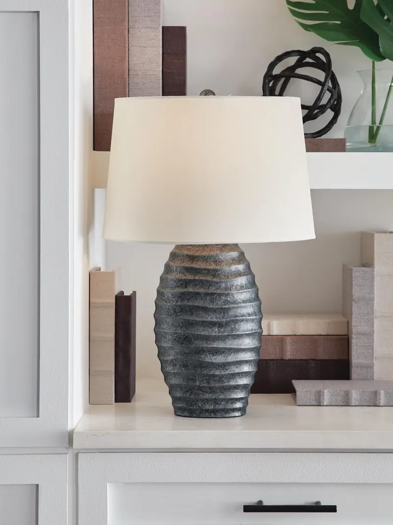 Caronick Dual-Pack Polyresin Table Lamp – Ashley Express Coordinated Lighting Set 1