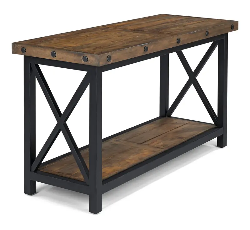 Carpenter Narrow Sofa Table With Open Shelf 1