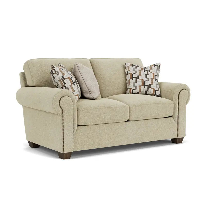 Carson Nailhead-Trimmed Fabric Loveseat 1