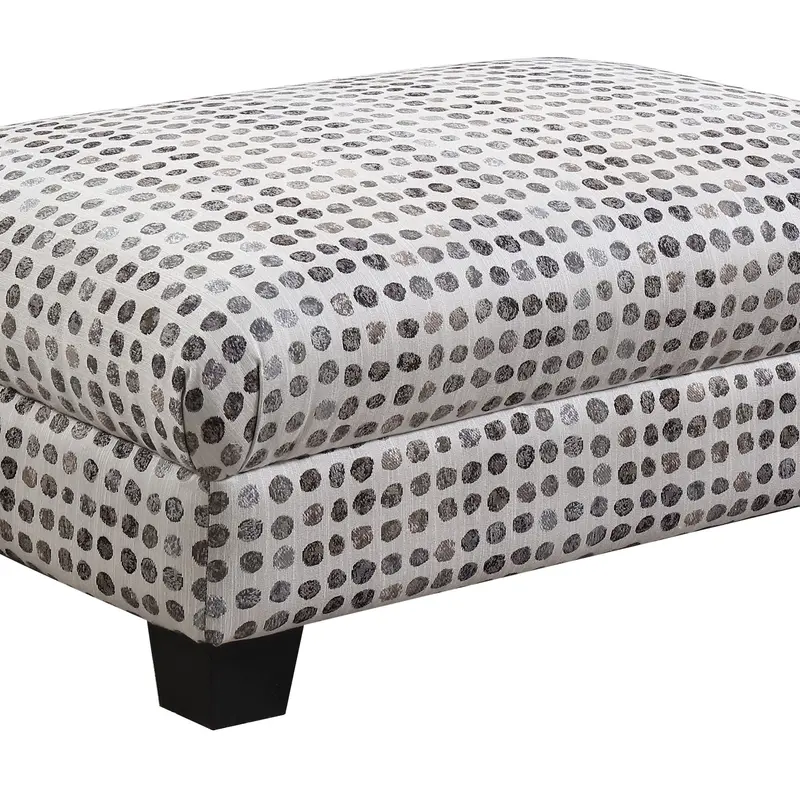 Carter Ink Dot Fabric Accent Cocktail Ottoman 1