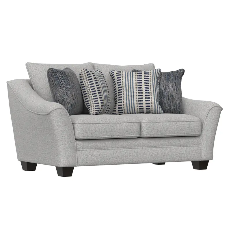 Casey Loveseat In City Fog Gray Fabric 1