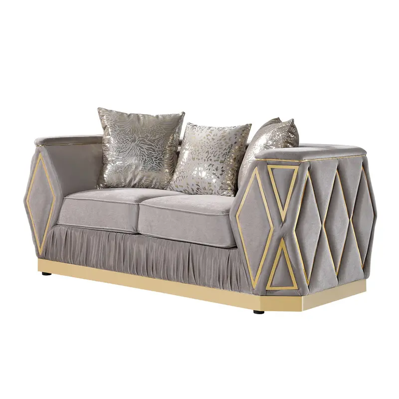 Cavalli Compact Loveseat Featuring Velvet Upholstery 2