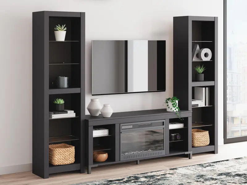 Cayberry 3-Piece Electric Fireplace Entertainment Center 1