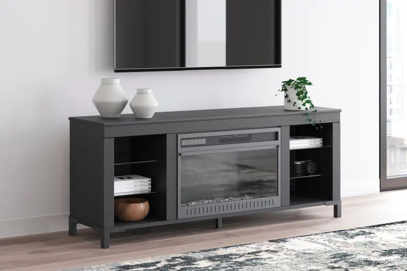 Cayberry Modern Tv Stand With Built-In Electric Fireplace 1