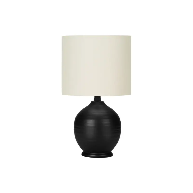 Ceramic Transitional Table Lamp With Matte Black Finish 1