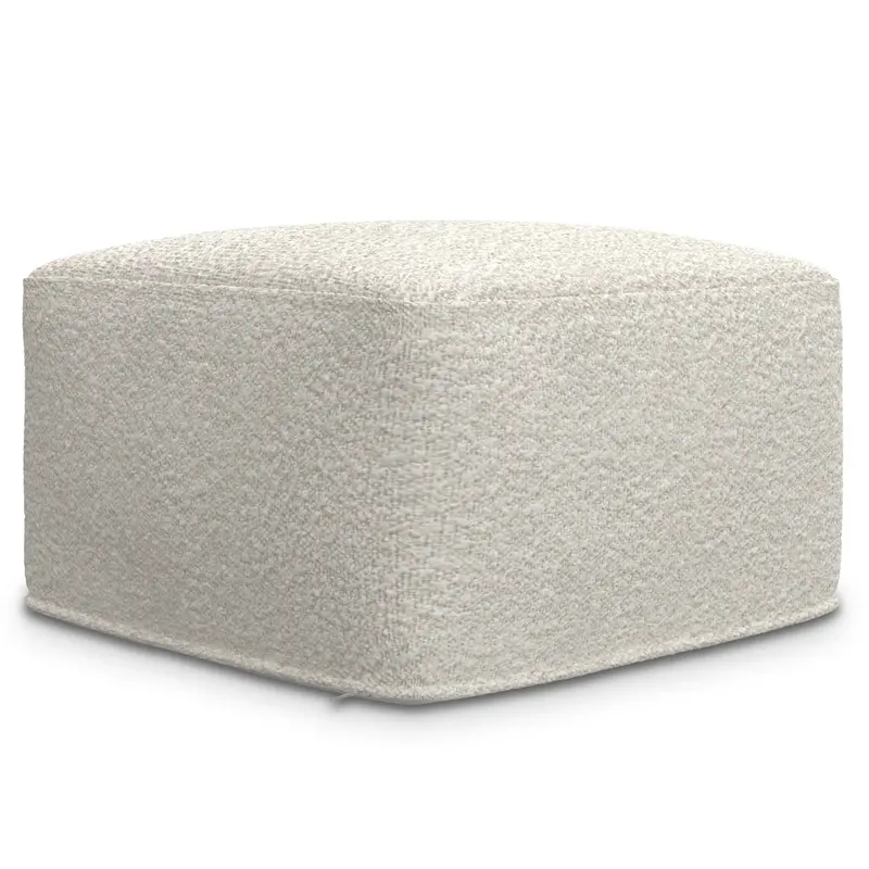 Chantal Square Fabric Pouf – Indoor Lounge Accent 1