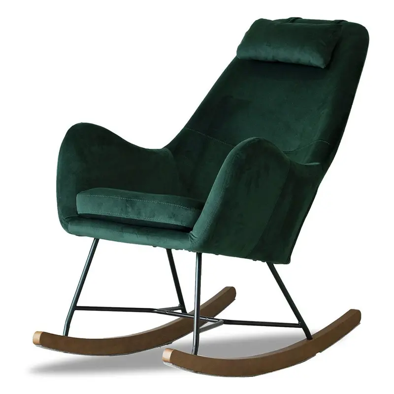 Chel Mid-Century Rocking Chair With Organic Curves 2