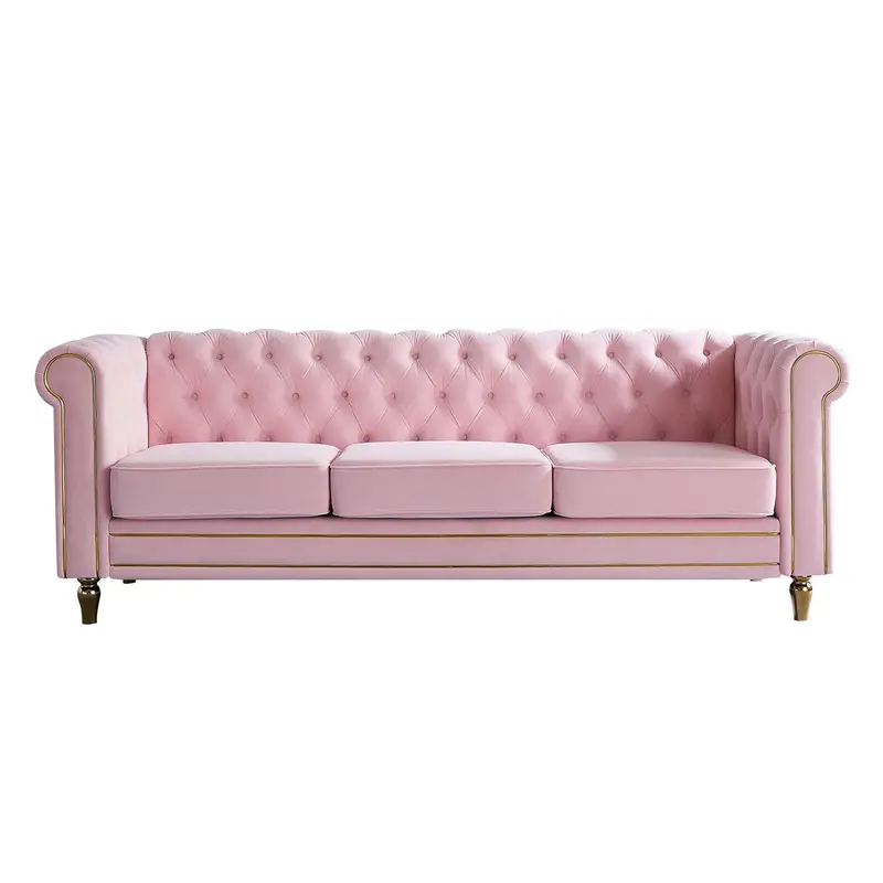 Chesterfield-Style Living Room Sofa – 84.65" Wide Classic Button-Tufted Design 3