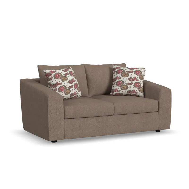 Chevy Brown Fabric Loveseat 1