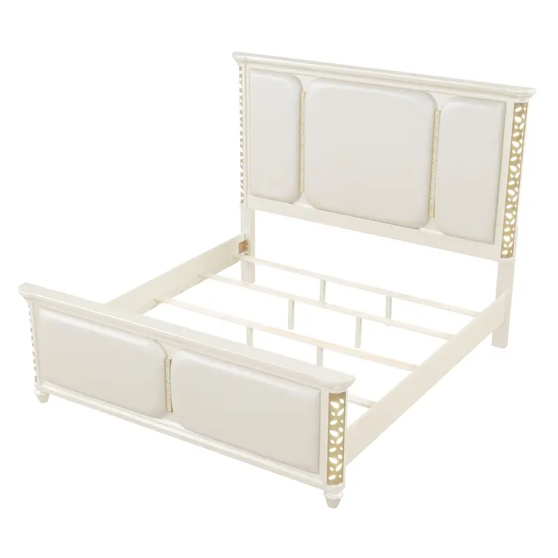 Cinderella Upholstered Platform Bed With Soft-Touch Fabric 1