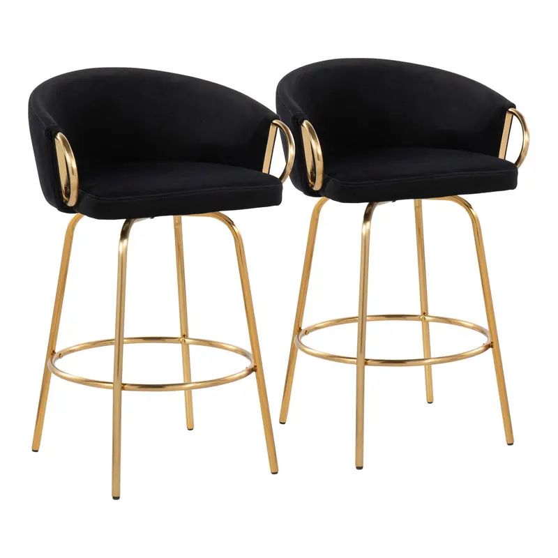 Claire Contemporary-Glam Counter Stools – Elegant Two-Piece Design 1