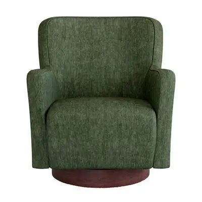 Clara Swivel Accent Chair – Fern Moss Green Upholstery With Smooth Rotation 1