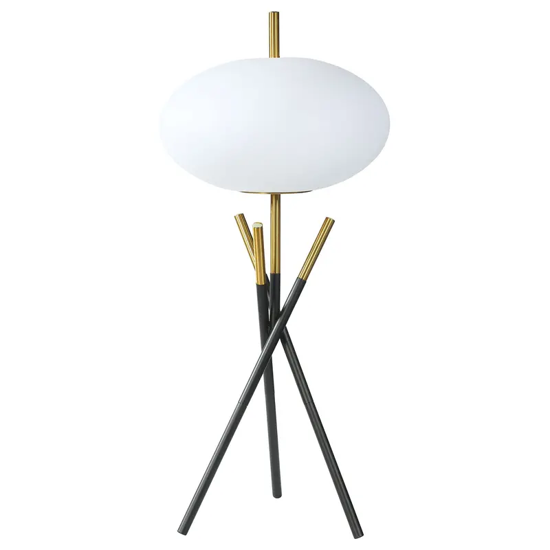 Clarendon Black Orb-Shade Tripod Table Lamp For Desk Or Bedside 1