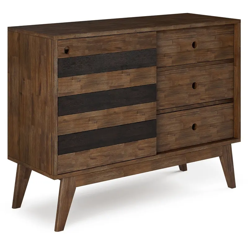 Clarkson Medium Rustic Storage Unit – Natural Aged Brown Finish 1