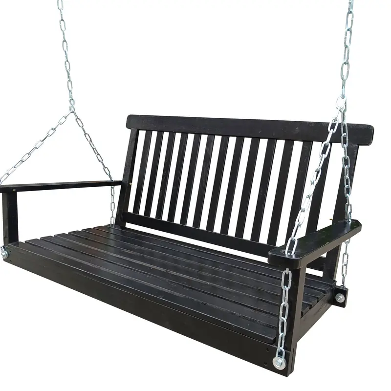 Classic Porch Swing With Padded Armrests For Patios, Gardens, Or Sunrooms 1