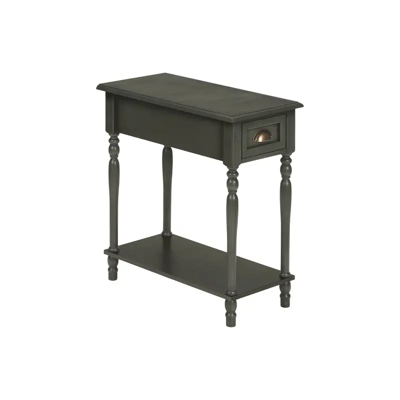Classic Two-Tier Side Table With Integrated Drawer – Stylish Bedroom Or Living Room Companion 2