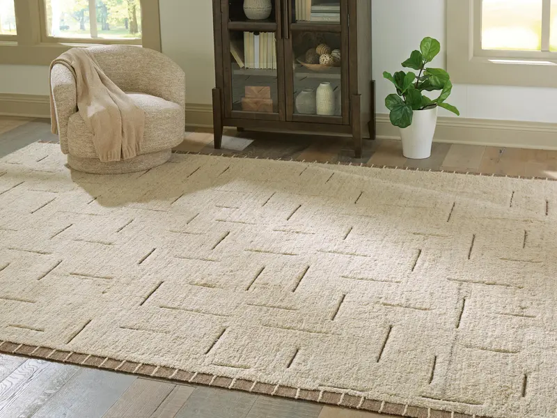 Clayman Oversized Woven Rug – Extra-Large Neutral-Tone Floor Statement Piece 1