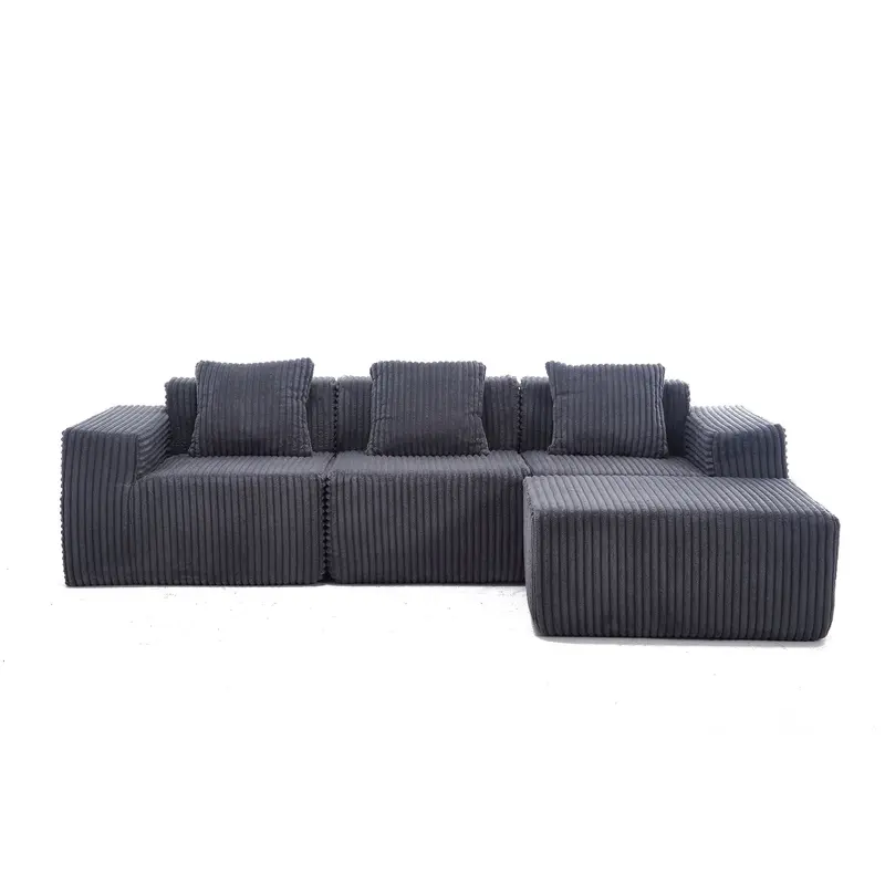 Cloud-Like L-Shaped Modular Sectional Sofa With Extra-Deep Seating 1