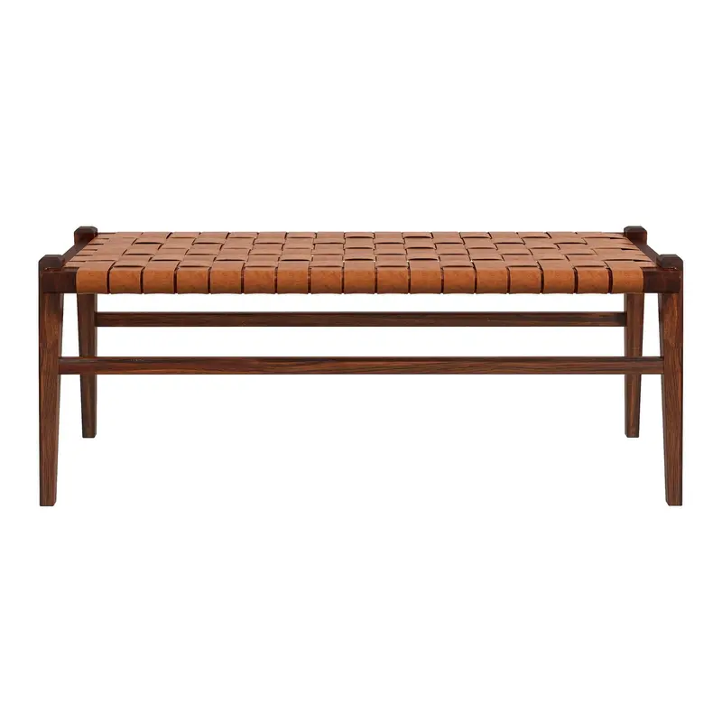 Cody Brown And Tan Upholstered Bench 1