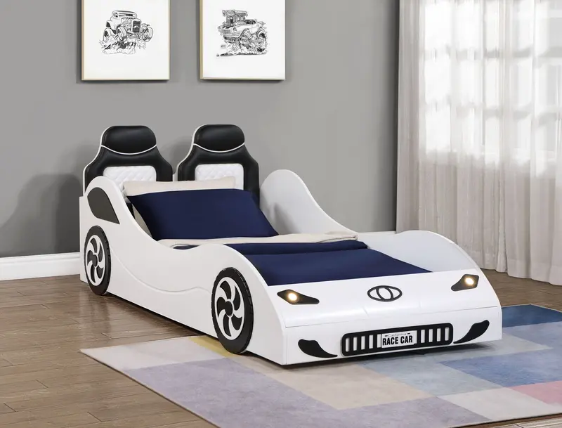Colen Twin Led-Integrated Car-Themed Platform Bed 1