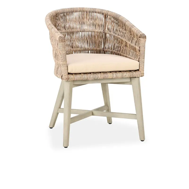 Collins Natural-Finish Outdoor Dining Chair With Sand Accents 1