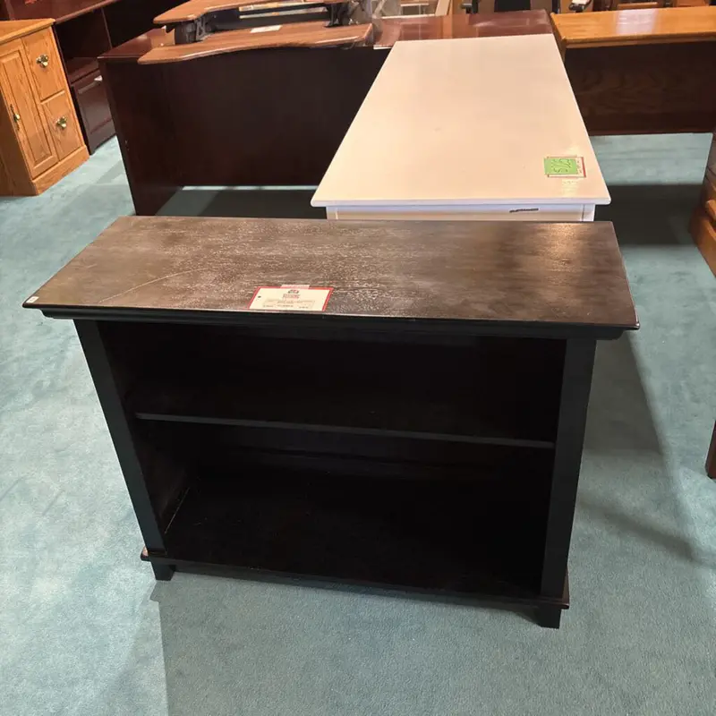 Compact Half-Height Black Shelving Unit For Small Spaces (Ti) 1
