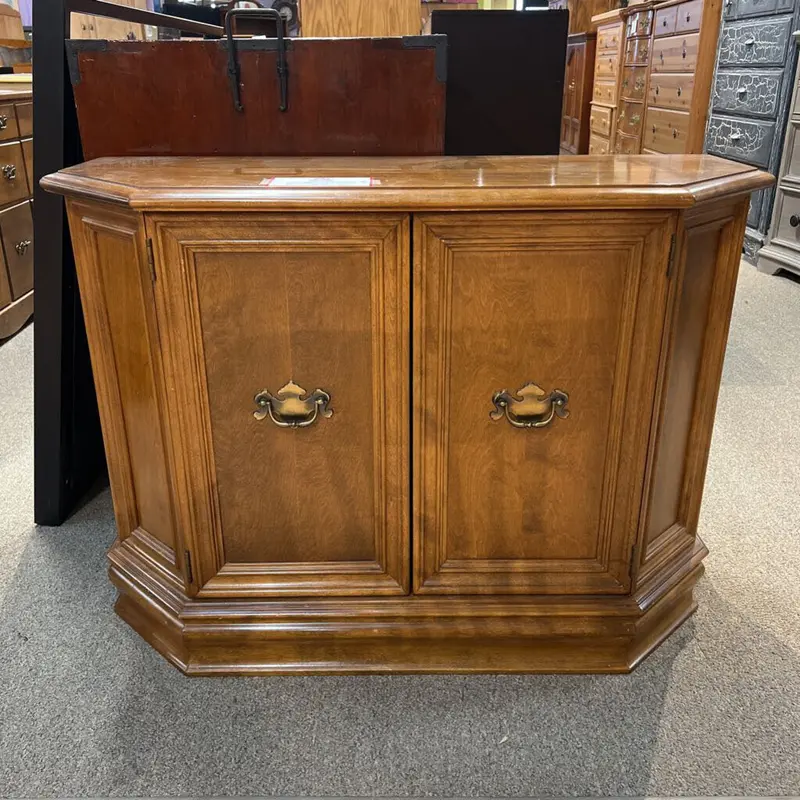 Compact Solid Oak Storage Cabinet 1