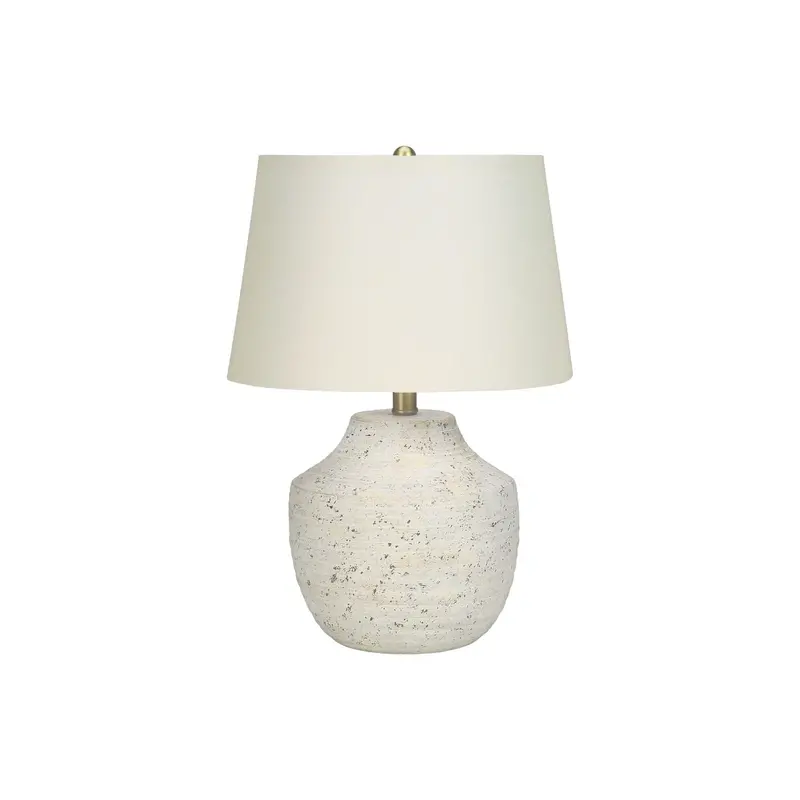 Concrete-Infused Modern Table Lamp In Cream 1
