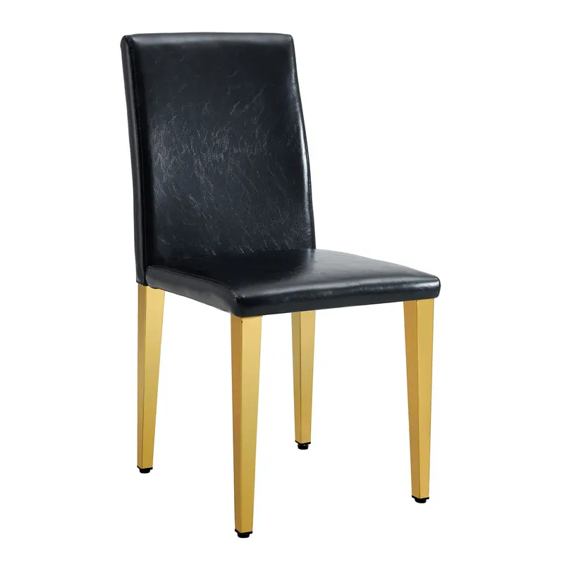Contemporary Dining Chairs Featuring Slim Metal Legs And Soft Upholstery 1