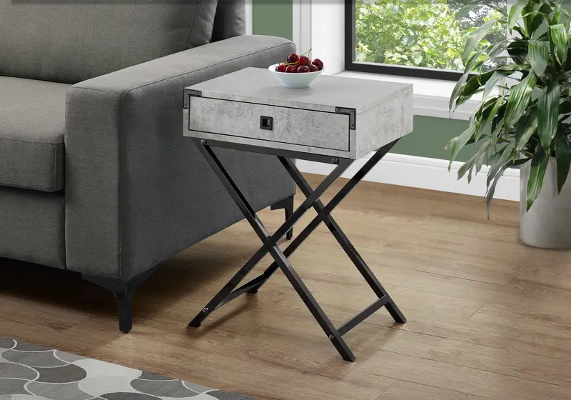 Contemporary Side Table With Drawer – Stylish Storage Solution For Small Spaces 1
