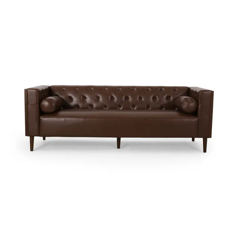 Contemporary Tufted 3-Seater Sofa – Sleek Upholstered Living Room Couch 3