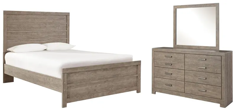 Culverbach Full Panel Bed Paired With Mirrored Dresser 1