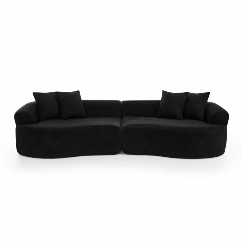 Curved Cloud-Shaped 4-Seater Sectional Sofa For Contemporary Living Rooms 1