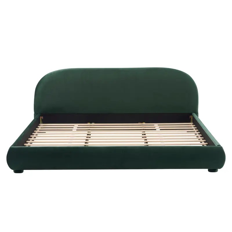 Curved-Headboard Modern Upholstered Bed 4