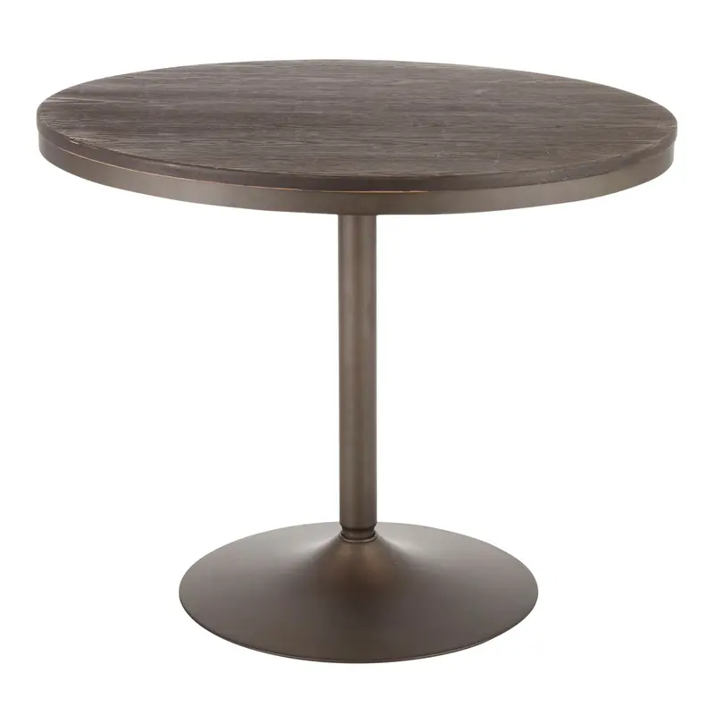Dakota Rugged Industrial Dining Table – Metal And Solid Wood Construction 1