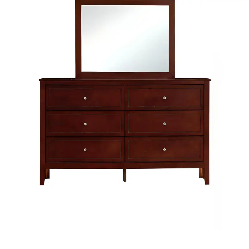 Daniel 6-Drawer Dresser In Rich Cherry Wood Veneer 1