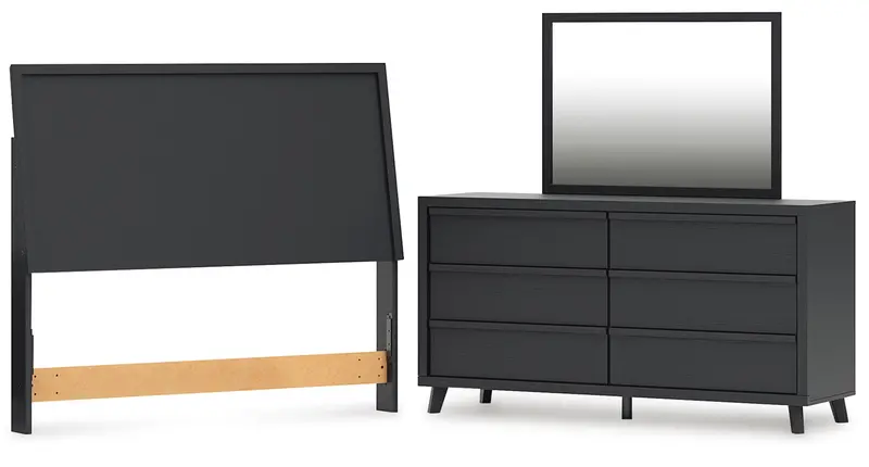 Danziar Queen Panel Headboard, Dresser And Wall Mirror 1