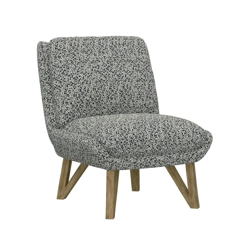 Dark Navy Armless Accent Chair 1