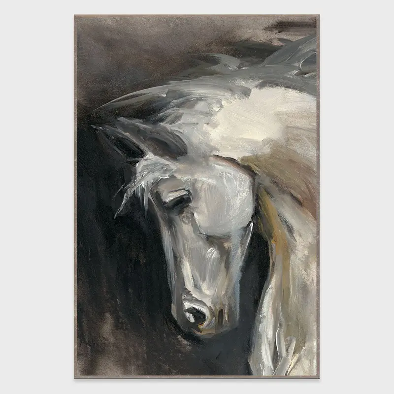 Dash I Large-Scale Canvas – 40" X 60" Deep Gray Abstract Art By Buddy Whitlock 1