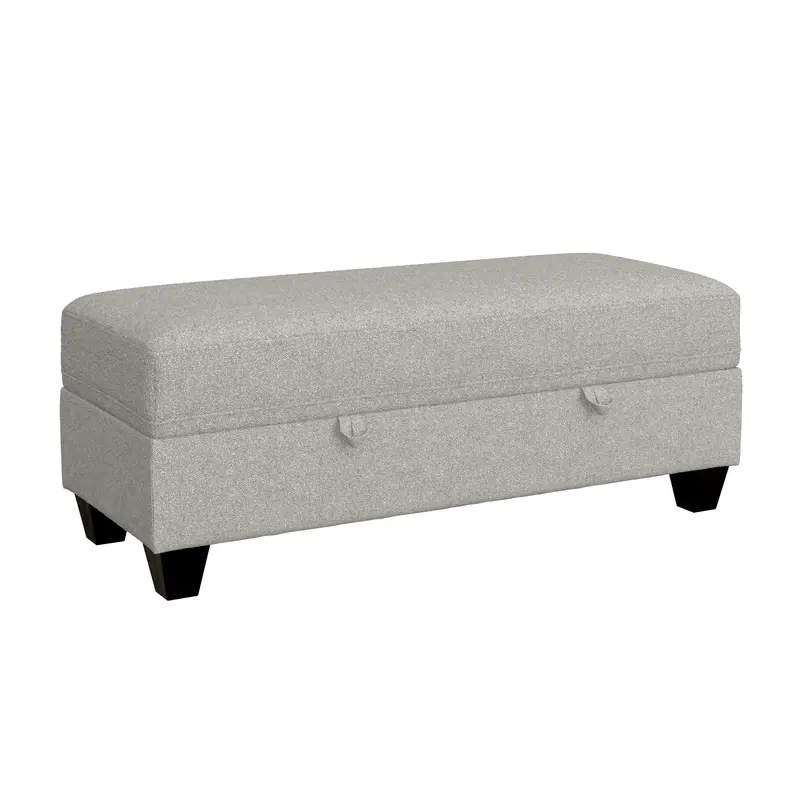 Dawson Pebble Gray Storage Ottoman 1