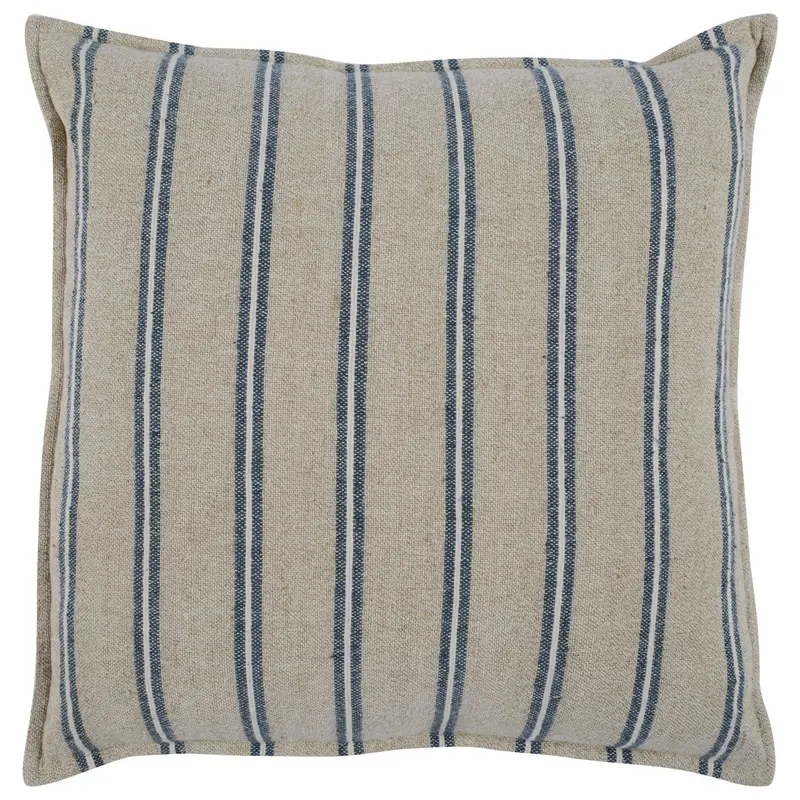 Delgada Blue And Natural Square Pillow – 26" X 26" 1
