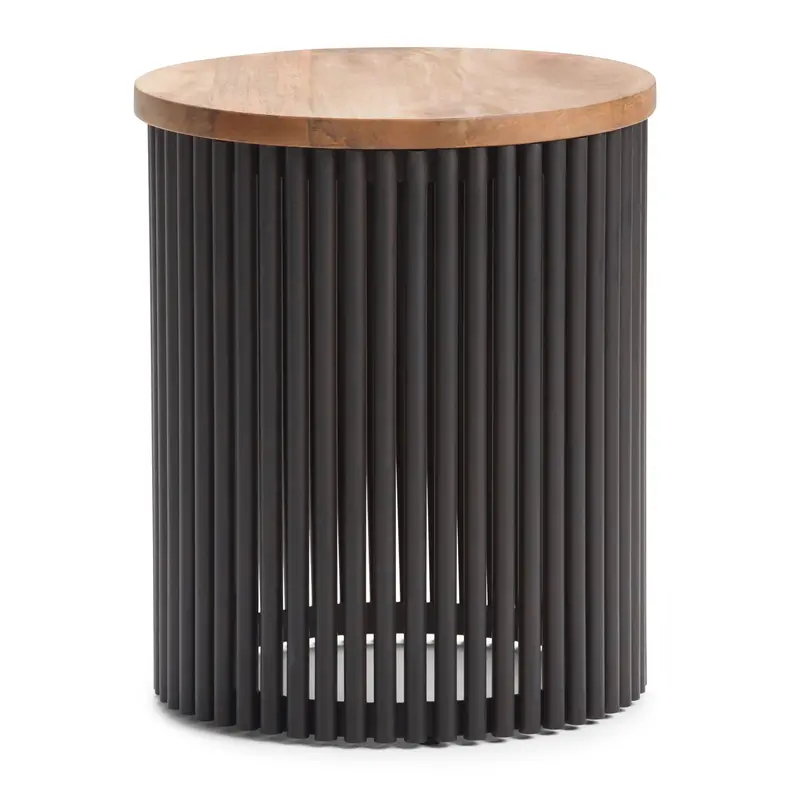 Demy Sleek Metallic Accent Table For Contemporary Interiors 1