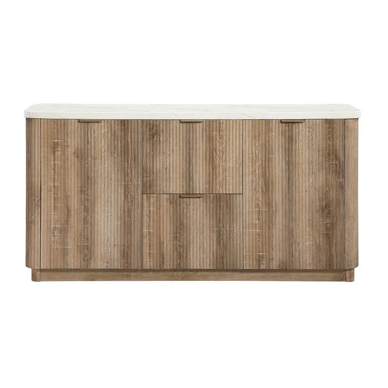 Donnie Natural-Finish Storage Buffet Cabinet 1