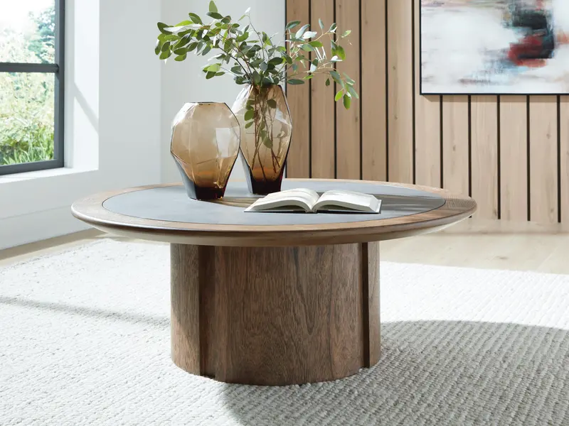 Dontayne Round Coffee Table – Contemporary Style 1